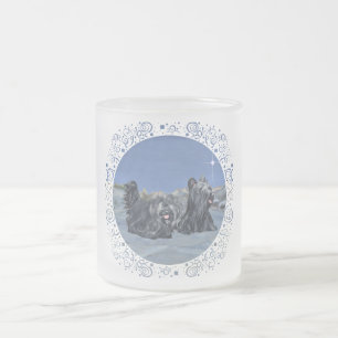 Taza De Cristal Esmerilado Terriers SKYE en una Tarde de Invierno