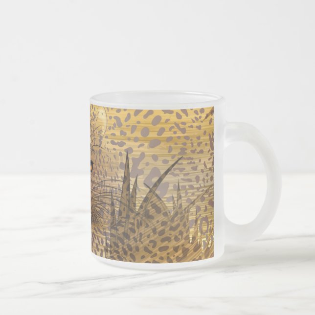 Taza De Cristal Esmerilado Territorio leopardo 1 (Derecha)