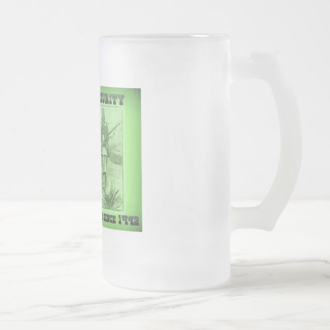 Taza De Cristal Esmerilado Terrorismo que lucha de la seguridad de patria (Derecha)