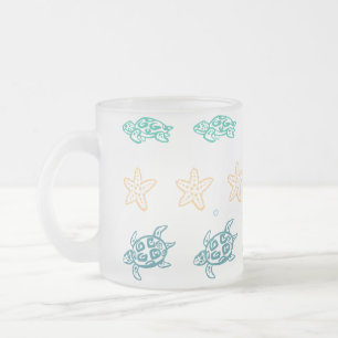 Taza De Cristal Esmerilado Tesoros de la tortuga
