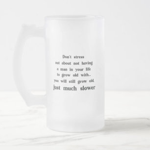 Taza De Cristal Esmerilado Texto divertido sobre mujeres y hombres.