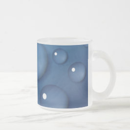 Taza De Cristal Esmerilado Textura de caída de agua azul