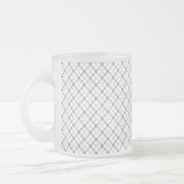 Taza De Cristal Esmerilado Textura geométrica monocroma|Aspecto de diamante c