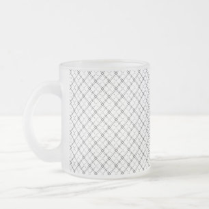Taza De Cristal Esmerilado Textura geométrica monocroma Aspecto de diamante c