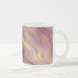 Taza De Cristal Esmerilado Textura ondulada de plumeria exótica