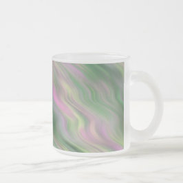 Taza De Cristal Esmerilado Textura ondulada de tulipán rosado