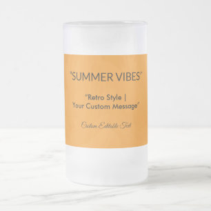 Taza De Cristal Esmerilado Textura Retro Naranja – Arte de Vibraciones Verani