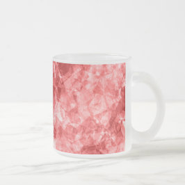 Taza De Cristal Esmerilado Textura roja arrugada