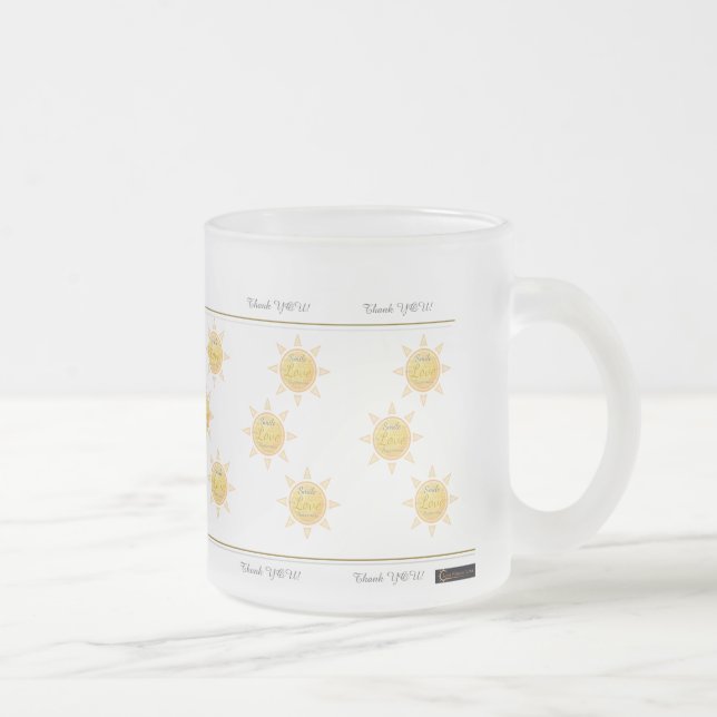 Taza De Cristal Esmerilado Thank You (Derecha)