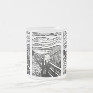 Taza De Cristal Esmerilado The Scream by Munch – Black Line Lithograph