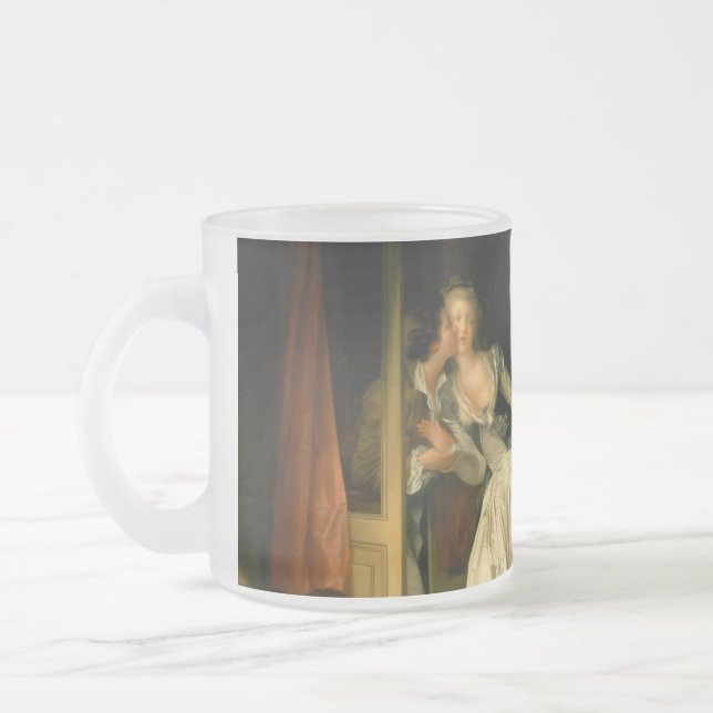 Taza De Cristal Esmerilado The Stolen Kiss Fragonard (Izquierda)