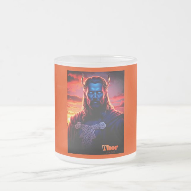 TAZA DE CRISTAL ESMERILADO THOR VIKING  (Centro)