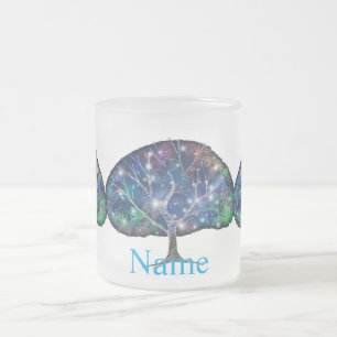 Taza De Cristal Esmerilado Thunder_Cove de árbol de ramificación rápida