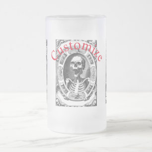 Taza De Cristal Esmerilado Thunder_Cove, flamante cráneo humano