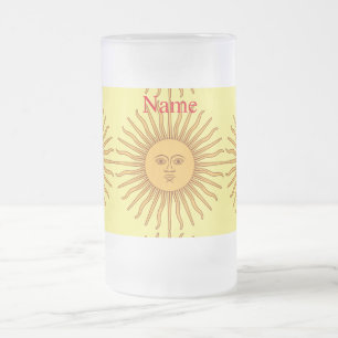 Taza De Cristal Esmerilado Thunder_Cove, Ilustracion de arte de Sun face