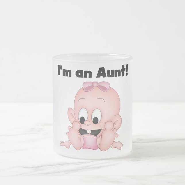 Taza De Cristal Esmerilado Tía de las nuevos camisetas y regalos de la (Centro)