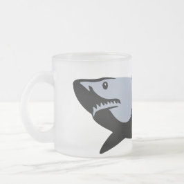 Taza De Cristal Esmerilado Tiburón