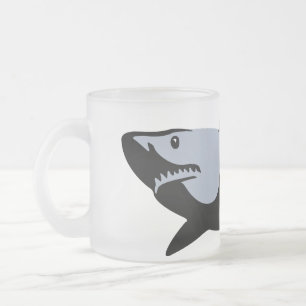Taza De Cristal Esmerilado Tiburón