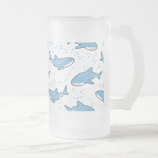 Taza De Cristal Esmerilado Tiburón ballena estrellado (luz)