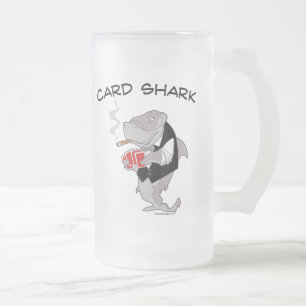Taza De Cristal Esmerilado Tiburón de tarjeta