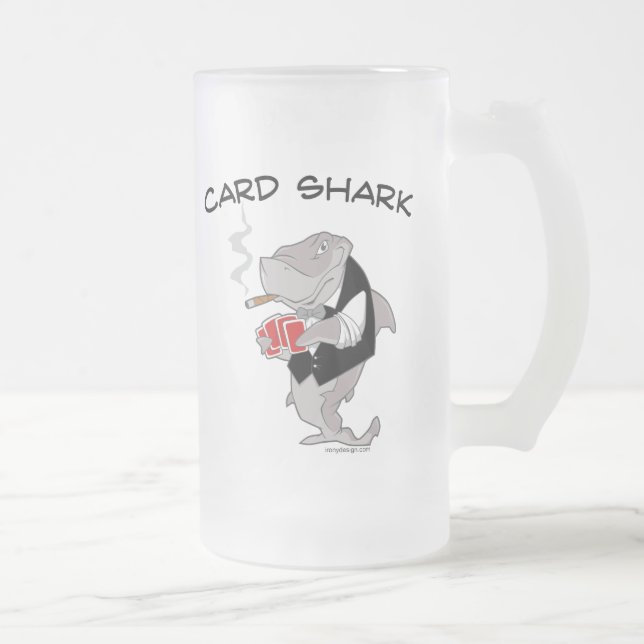 Taza De Cristal Esmerilado Tiburón de tarjeta (Derecha)
