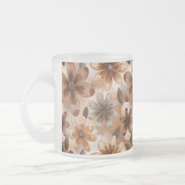 Taza De Cristal Esmerilado Tie Dye Autumn Floral