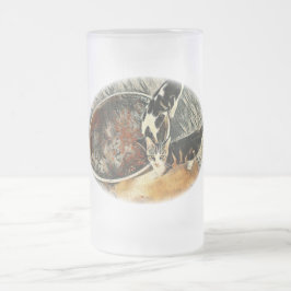 Taza De Cristal Esmerilado ¡Tiempo de alimentación!