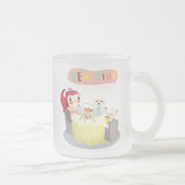 Taza De Cristal Esmerilado Tiempo de té