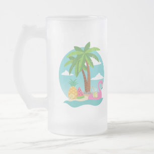 Taza De Cristal Esmerilado Tiempo de viajar enredadera