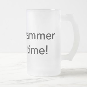 Taza De Cristal Esmerilado ¡tiempo del martillo del sfl!