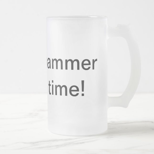Taza De Cristal Esmerilado ¡tiempo del martillo del sfl! (Derecha)