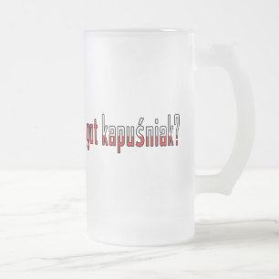 Taza De Cristal Esmerilado ¿tiene kapusniak? Bandera