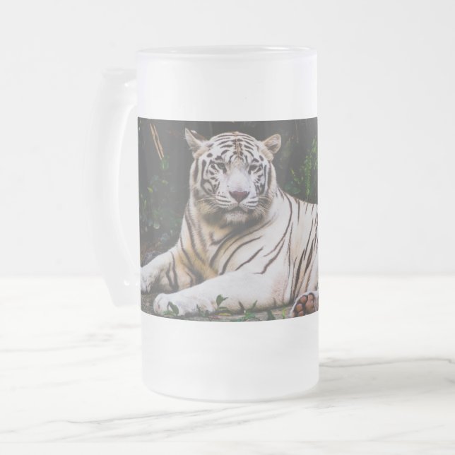 Taza De Cristal Esmerilado Tigre (Anverso izquierdo)