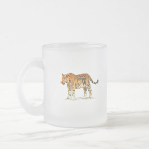 Taza De Cristal Esmerilado Tigre adulto