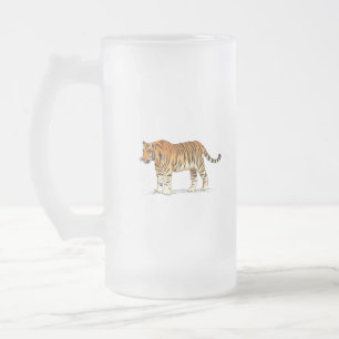 Taza De Cristal Esmerilado Tigre adulto