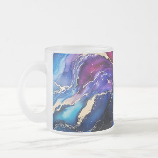 Taza De Cristal Esmerilado Tinta alcohólica de zafiro antimetista