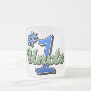 Taza De Cristal Esmerilado Tío del número uno