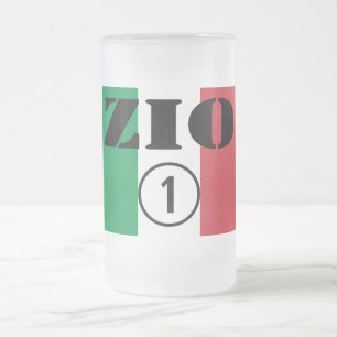 Taza De Cristal Esmerilado Tíos italianos: Uno de Zio Numero