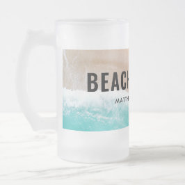 Taza De Cristal Esmerilado Tipografía divertida de verano reservada para rega
