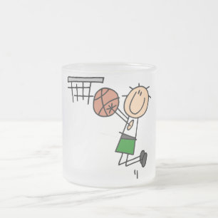 Taza De Cristal Esmerilado Tiro en Suspensión de Baloncesto - Camisetas y Reg