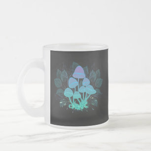 Taza De Cristal Esmerilado Toadstools en Bushes