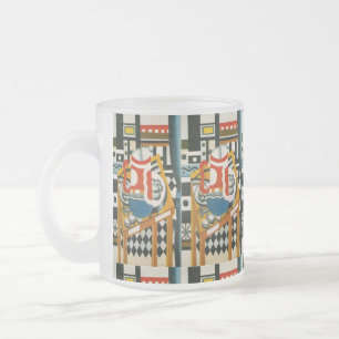 Taza De Cristal Esmerilado Todavía la vida con un café de vidrio escarchado