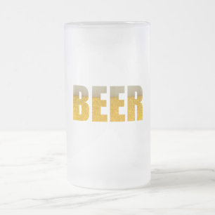 Taza De Cristal Esmerilado Todo lo que necesitas es cerveza