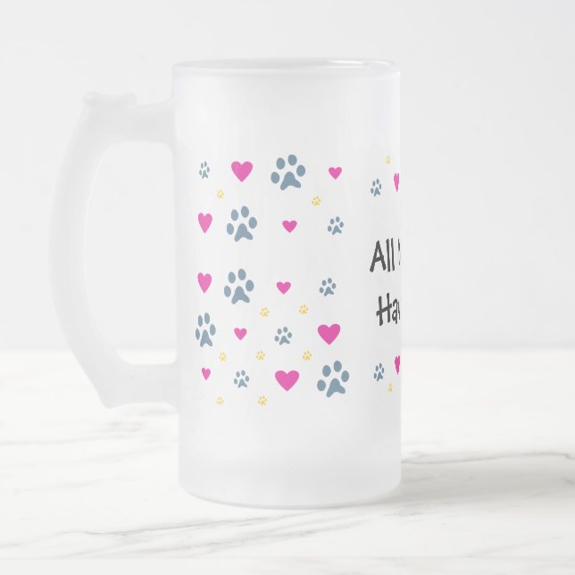 Taza De Cristal Esmerilado Todos mis Niño-Niños tienen patas (Izquierda)