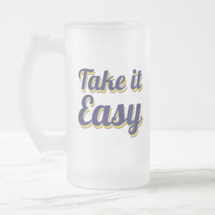 Taza De Cristal Esmerilado Tómalo con calma
