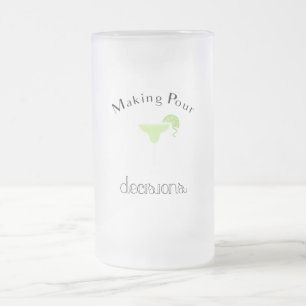 Taza De Cristal Esmerilado Tomar decisiones difíciles con el cristal de Marga