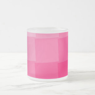 Taza De Cristal Esmerilado tonalidades de fuchsia mug