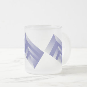 Taza De Cristal Esmerilado Tonos azul violeta