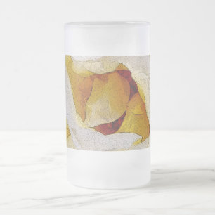 Taza De Cristal Esmerilado tonos blancos a amarillos