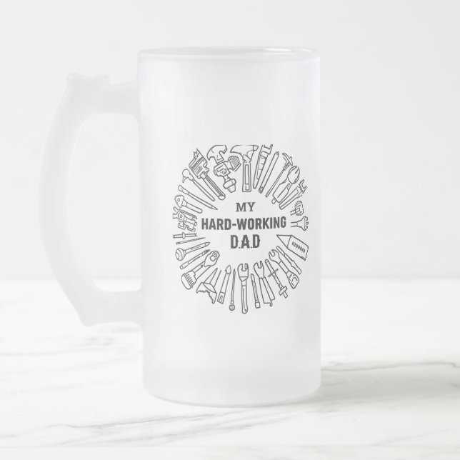 Taza De Cristal Esmerilado Tools for dad (Izquierda)